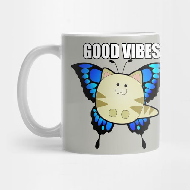 Good Vibes Butterfly Kitten by MaystarUniverse